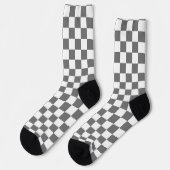 Classic black checkerboard sokken (Links)