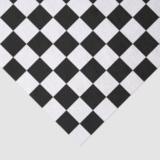 Classic black checkerboard tissuepapier (Detail)