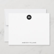 Classic Black Cirkel Border Monogram