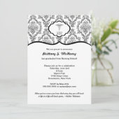 Classic Black Damask Nurse afstuderen RN BSN Kaart (Staand voorkant)