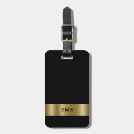Classic Black en Gold Bagagelabel