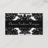 Classic Black en Gold Damask Visitekaartje (Achterkant)