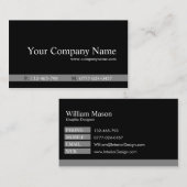 Classic Black en Grey Legal Visitekaartje (Voorkant / Achterkant)