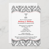 Classic Black en Red Nurse afstuderen pinning Kaart (Voorkant / Achterkant)