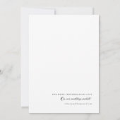 Classic Black en White 3 Photo Wedding Kaart (Achterkant)