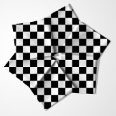 Classic Black en White Checkered Pattern Stof