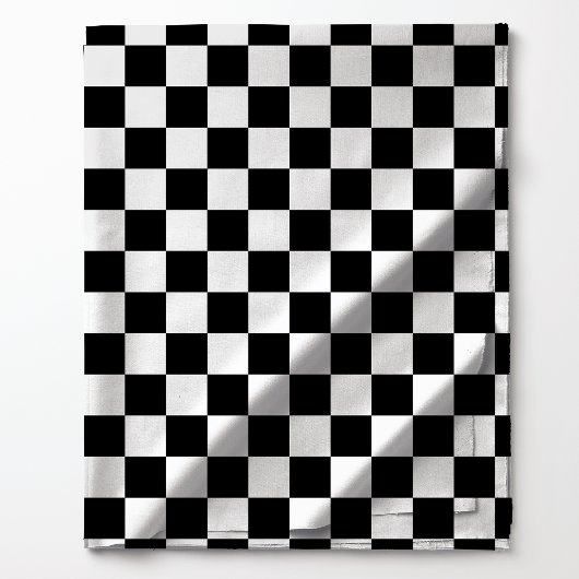 Classic Black en White Checkered Pattern Stof