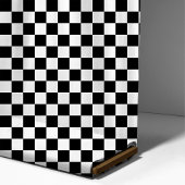 Classic Black en White Checkered Pattern Stof