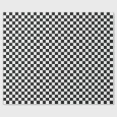 Classic Black en White Checkered Racing Flag Cadeaupapier (Vlak)