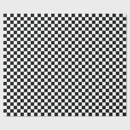 Classic Black en White Checkered Racing Flag Cadeaupapier (Vlak)
