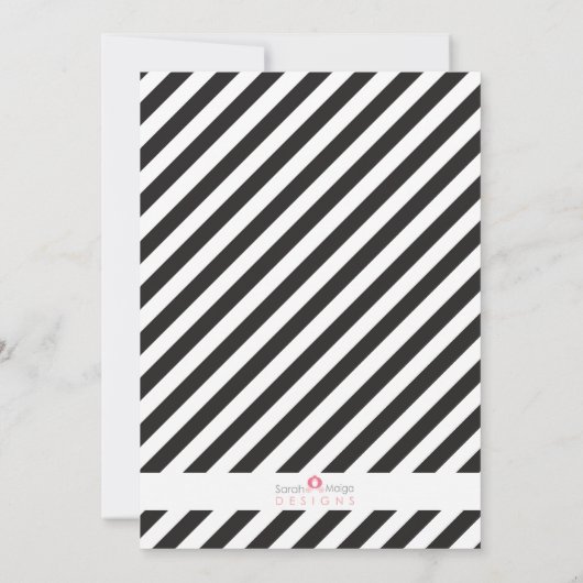 Classic Black en White Cookie Exchange nodigt uit Kaart (Achterkant)