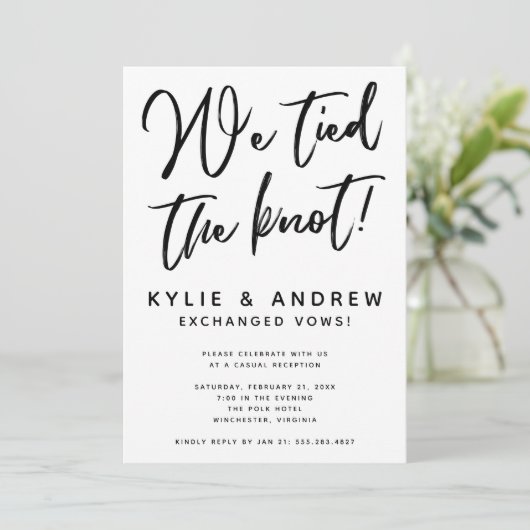 Classic Black en White Elopement Reception (Staand voorkant)