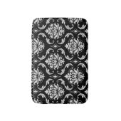 Classic Black en White Floral Damask Pattern Badmat (Voorkant Verticaal)