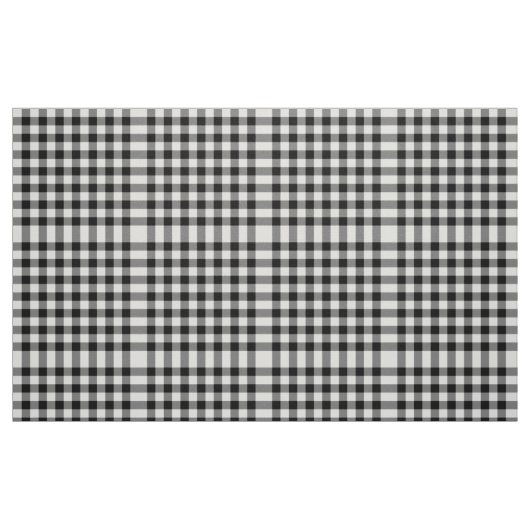 Classic Black en White Gingham Block Pattern Stof (Fat Quarter)
