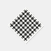 Classic Black en White Gingham Pset Pattern Servet (Hoek)