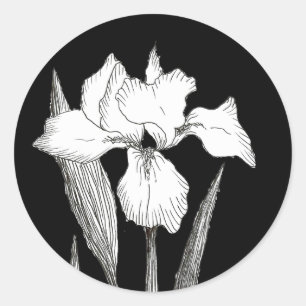 Classic Black en White Iris Sticker