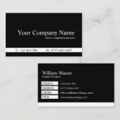 Classic Black en White Legal Visitekaartje (Voorkant / Achterkant)