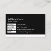 Classic Black en White Legal Visitekaartje (Achterkant)