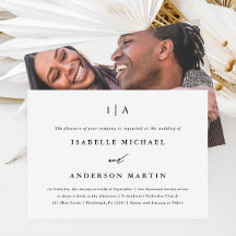 Classic Black en White Monogram Foto Weddenschap