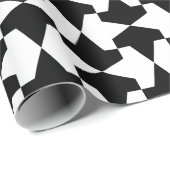 Classic Black en White Muslim Mamluks Pattern Cadeaupapier (Rol Hoek)