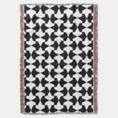 Classic Black en White Muslim Mamluks Pattern Deken (Voorkant Verticaal)