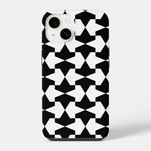 Classic Black en White Muslim Mamluks Pattern iPhone 14 Hoesje