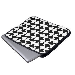 Classic Black en White Muslim Mamluks Pattern Laptop Sleeve
