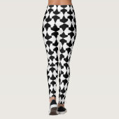 Classic Black en White Muslim Mamluks Pattern Leggings (Achterkant)