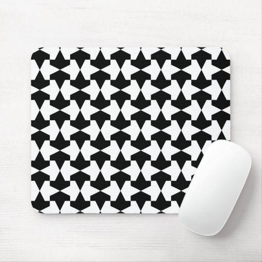 Classic Black en White Muslim Mamluks Pattern Muismat (Met muis)