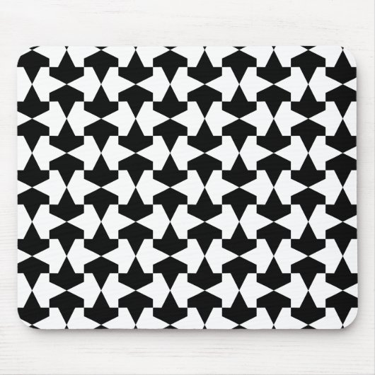 Classic Black en White Muslim Mamluks Pattern Muismat (Voorkant)
