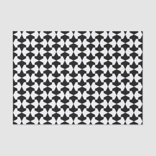 Classic Black en White Muslim Mamluks Pattern Tissuepapier (Voorkant)
