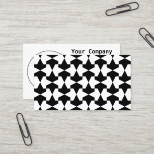Classic Black en White Muslim Mamluks Pattern Visitekaartje