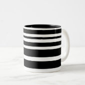 Classic Black en White Pattern Stripes Mok (Voorkant rechts)