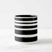 Classic Black en White Pattern Stripes Mok (Center)