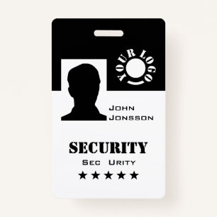 Classic Black en White Photo Logo Code Sjabloon Badge