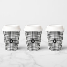 Classic Black en White Plays Paper Cup