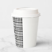 Classic Black en White Plays Paper Cup Papieren Bekers (Links)