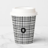 Classic Black en White Plays Paper Cup Papieren Bekers (Voorkant)