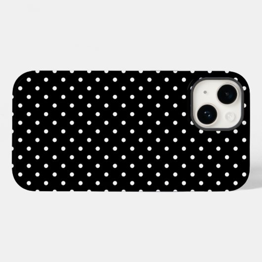 Classic Black en White Polka Dot Pattern 14 Case-Mate iPhone Case (Achterkant (horizontaal))