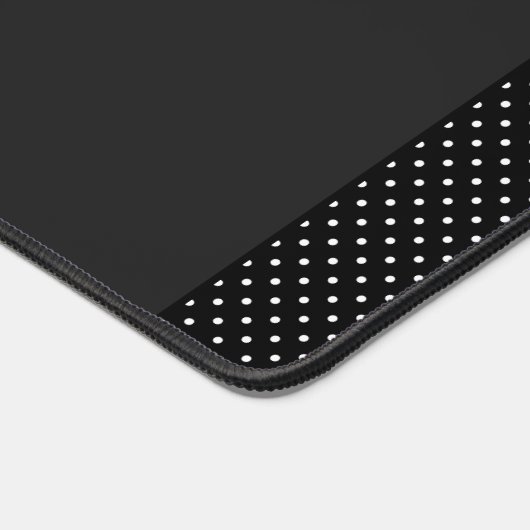 Classic Black en White Polka Dot Pattern Bureaumat (Hoek)