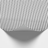 Classic Black en White Polka Dot Pattern Cadeaupapier (Hoek)