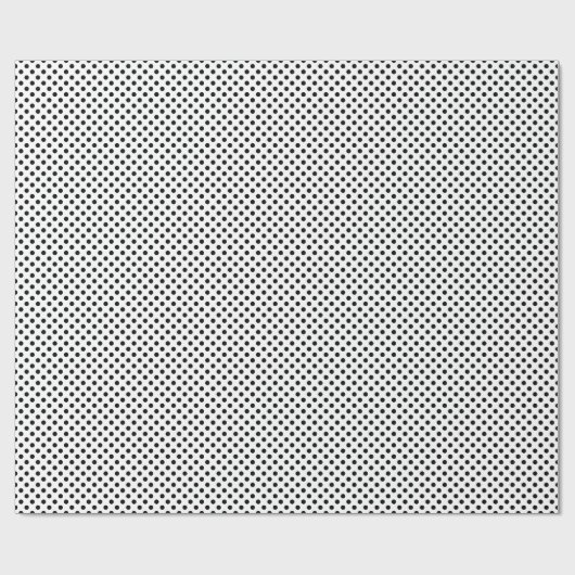 Classic Black en White Polka Dot Pattern Cadeaupapier (Vlak)