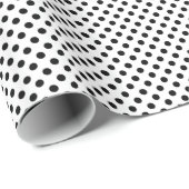 Classic Black en White Polka Dot Pattern Cadeaupapier (Rol Hoek)