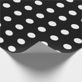 Classic Black en white polka punts cadeauomslag Cadeaupapier (Hoek)