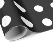 Classic Black en white polka punts cadeauomslag Cadeaupapier (Rol Hoek)