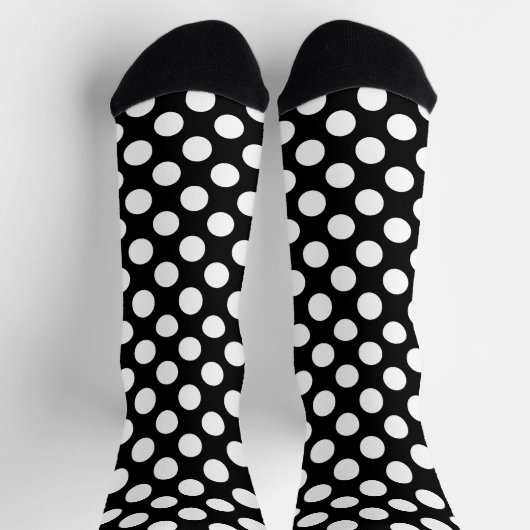 Classic Black en White Stippen Pattern Sokken (Top)