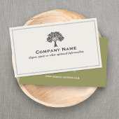 Classic Black en White Tree Logo Visitekaartje