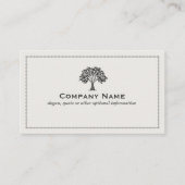 Classic Black en White Tree Logo Visitekaartje (Voorkant)