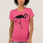 Classic Black Flamingo Silhouette T-shirt (Voorkant)
