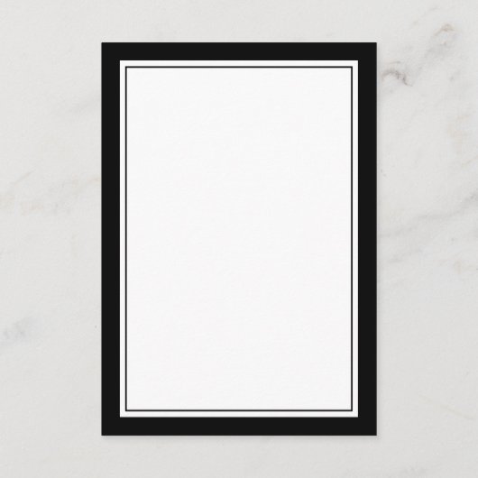 Classic Black Frame Wedding Details QR Code Informatiekaartje (Achterkant)